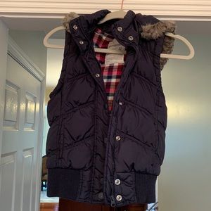 Aeropostale Sleeveless Winter Vest With Hood Size Extra Small